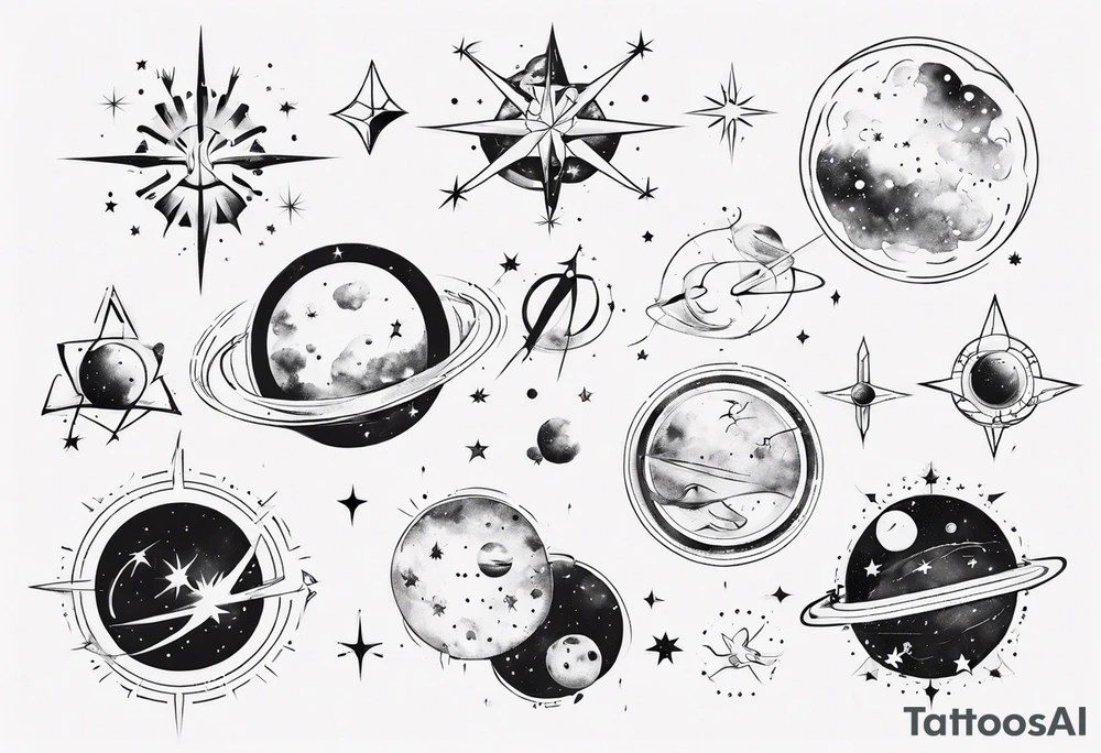 Space constellation tattoo idea