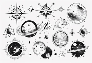 Space constellation tattoo idea
