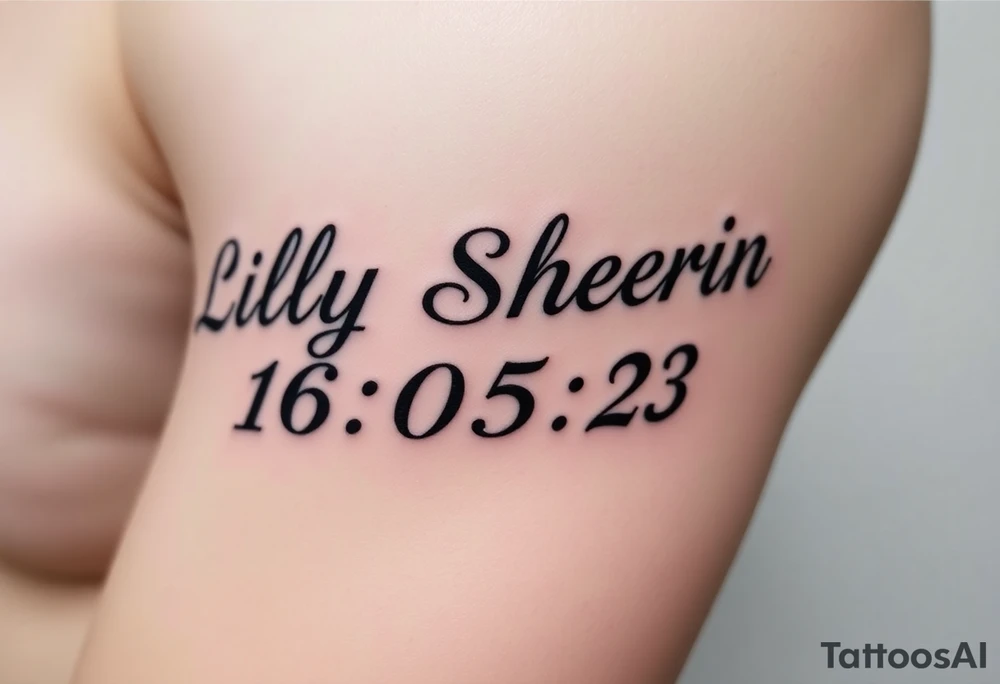 Lilly Sheerin 16.05.23 tattoo idea