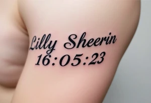Lilly Sheerin 16.05.23 tattoo idea
