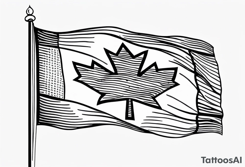 canada flag tattoo idea