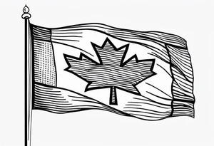 canada flag tattoo idea