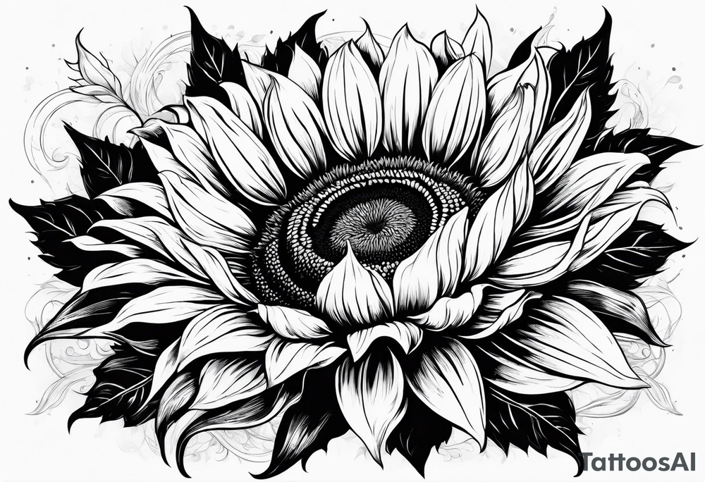 Sunflower for a male tattoo tattoo idea