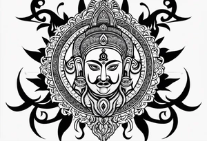 Trishul with damru tattoo on forearm tattoo idea