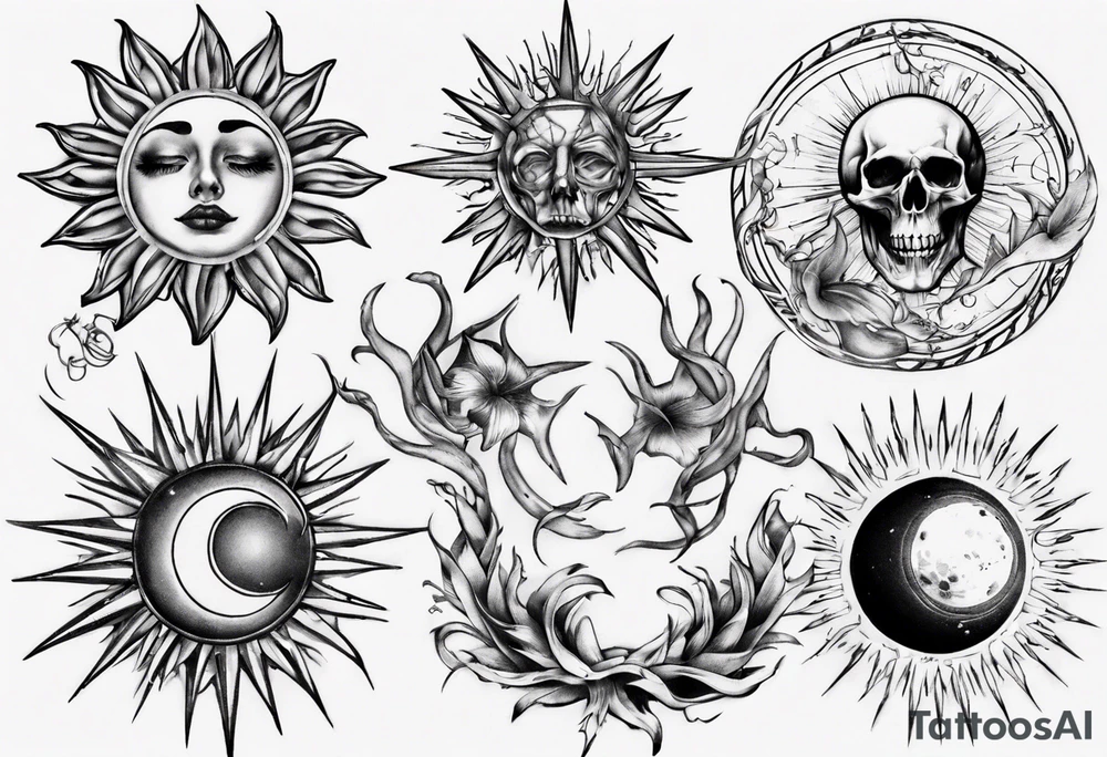 wassermann sonne tattoo idea