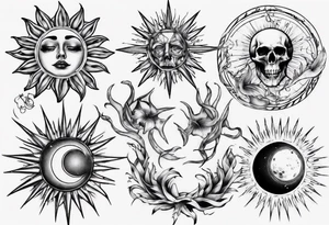 wassermann sonne tattoo idea
