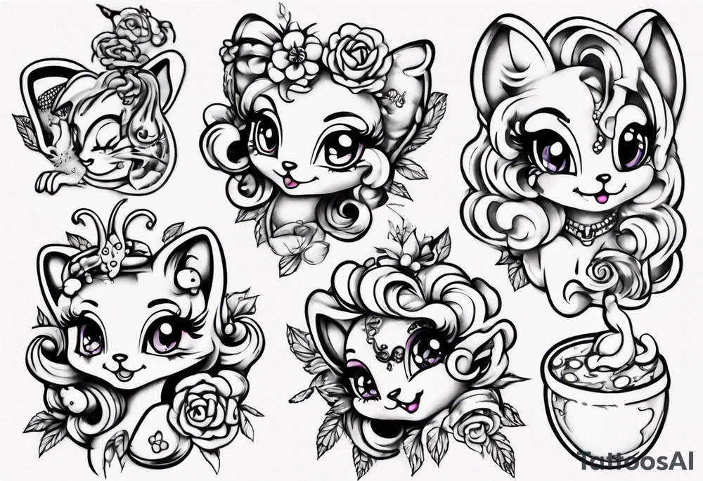 Lisa Frank cherry tattoo idea
