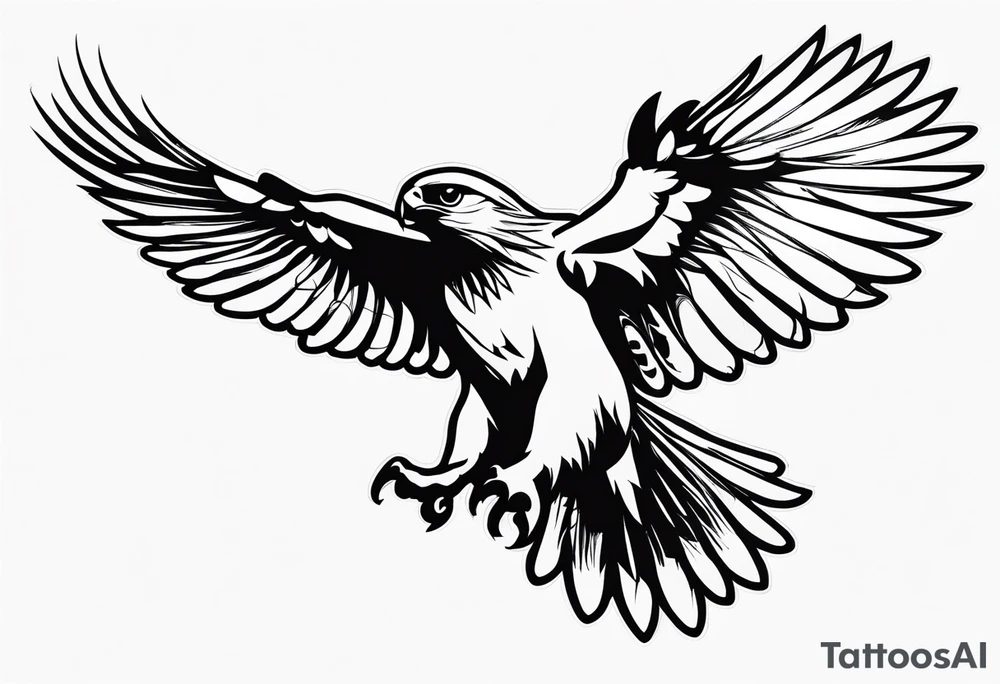 hawk landing tattoo idea