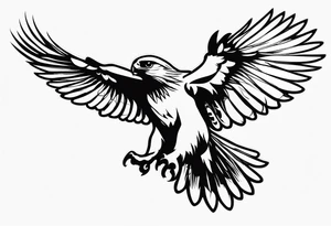 hawk landing tattoo idea