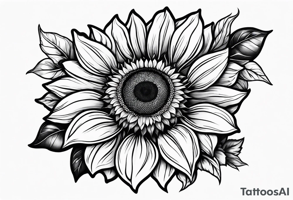 a sunflower tattoo idea