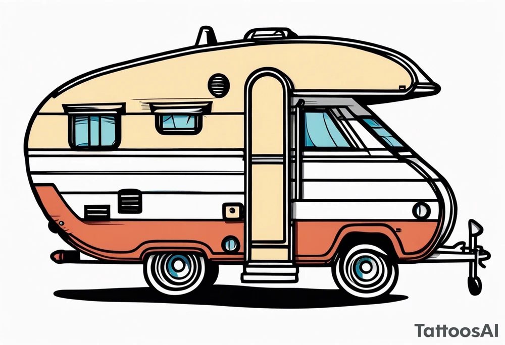 Small camper trailer tattoo idea