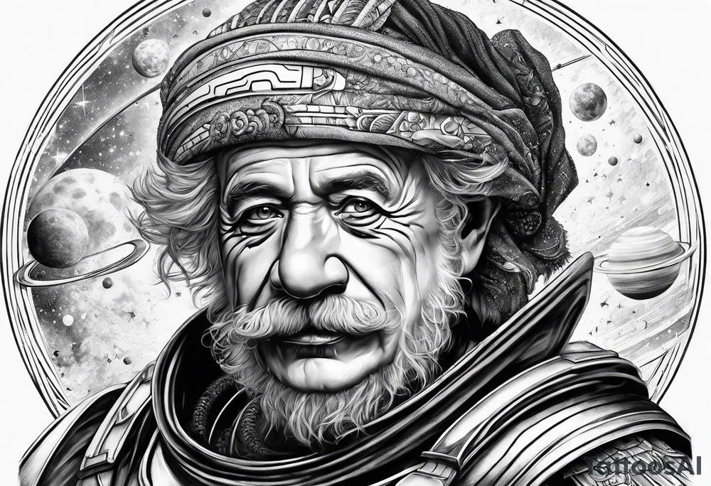 Spartan, outer space, Einstein, physics, writing, sleeve tattoo tattoo idea Spartan, outer space, Einstein, physics, writing, sleeve tattoo tattoo idea