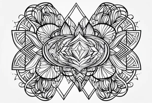 Twin flame linear symbol tattoo idea