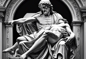 Pieta statue. tattoo idea