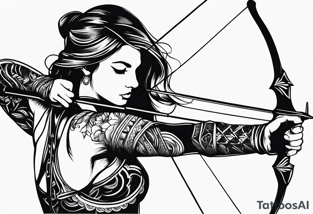 Bow and Arrow tattoo idea