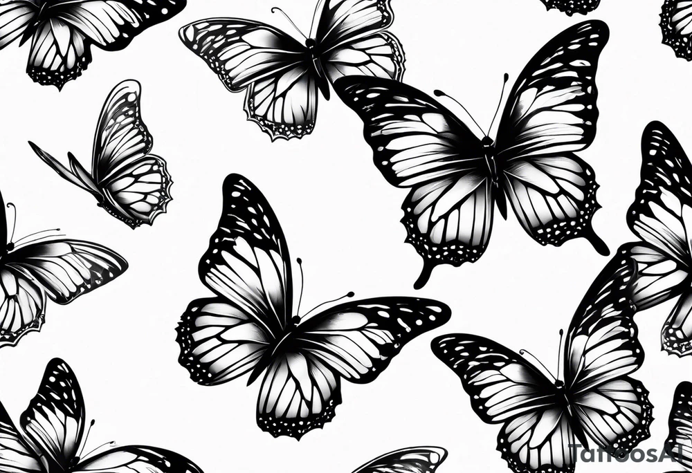 Butterfly with power tattoo idea