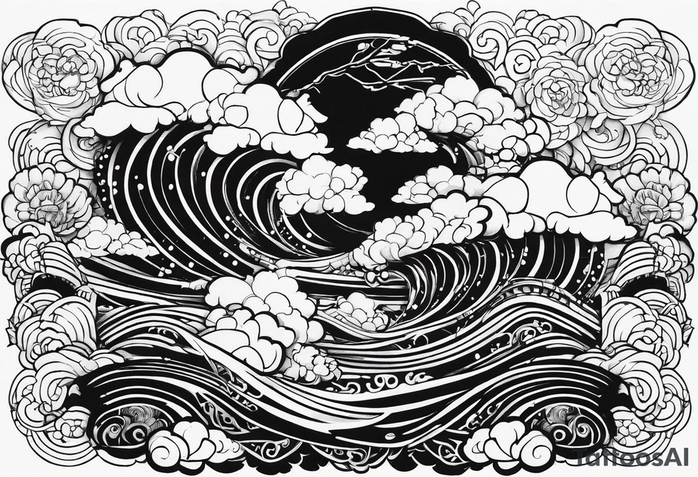 cloud, bassguitar, tattoo idea