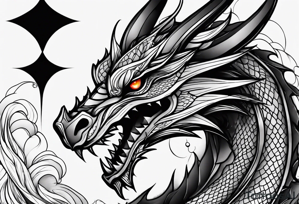 Dragon, tear skin and get out tattoo idea