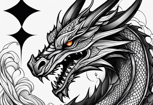 Dragon, tear skin and get out tattoo idea