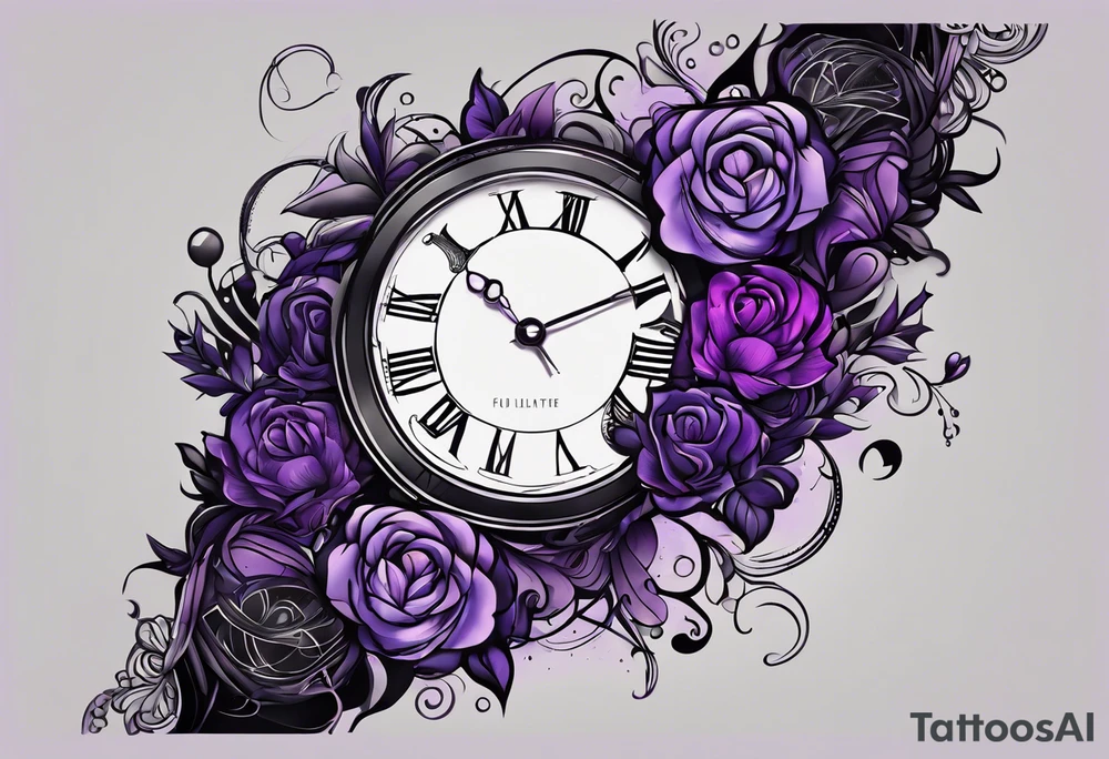 lines around wrist, abstract, black and purple, covered from wrist to forearm, fully covered, no borders, blackwork, no faces tattoo idea