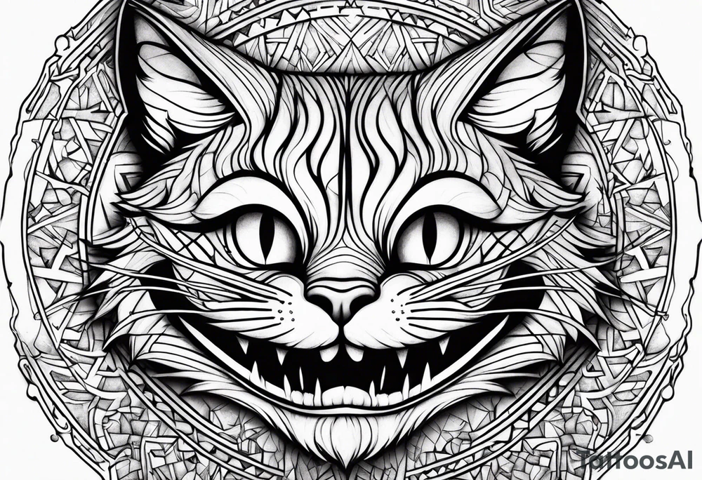 Cheshire cat tattoo idea