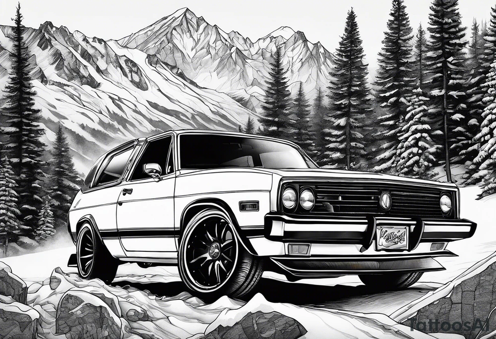 cars, snowboarding, huskie, money, rich tattoo idea