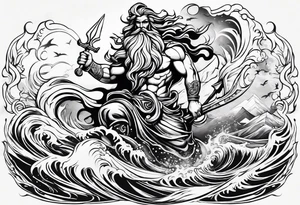 poseidon water tattoo tattoo idea