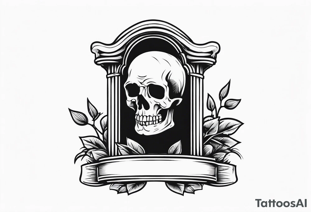 Tombstone tattoo design no cross tattoo idea