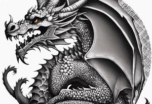 Skeleton Dragon tattoo idea