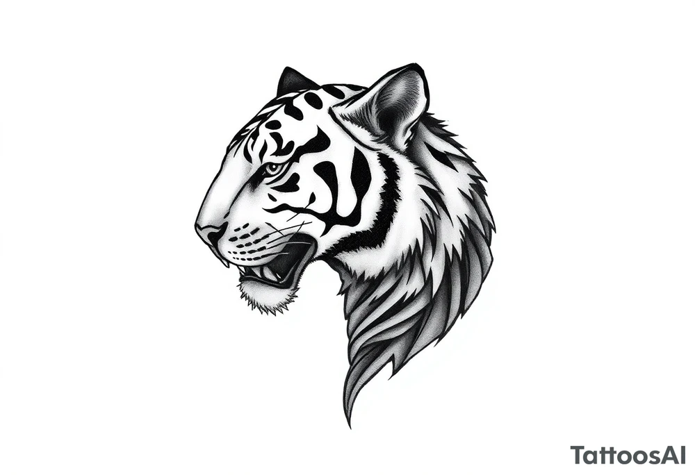 cyrillic russian + Macedonian tiger on the side of my left neck tattoo idea