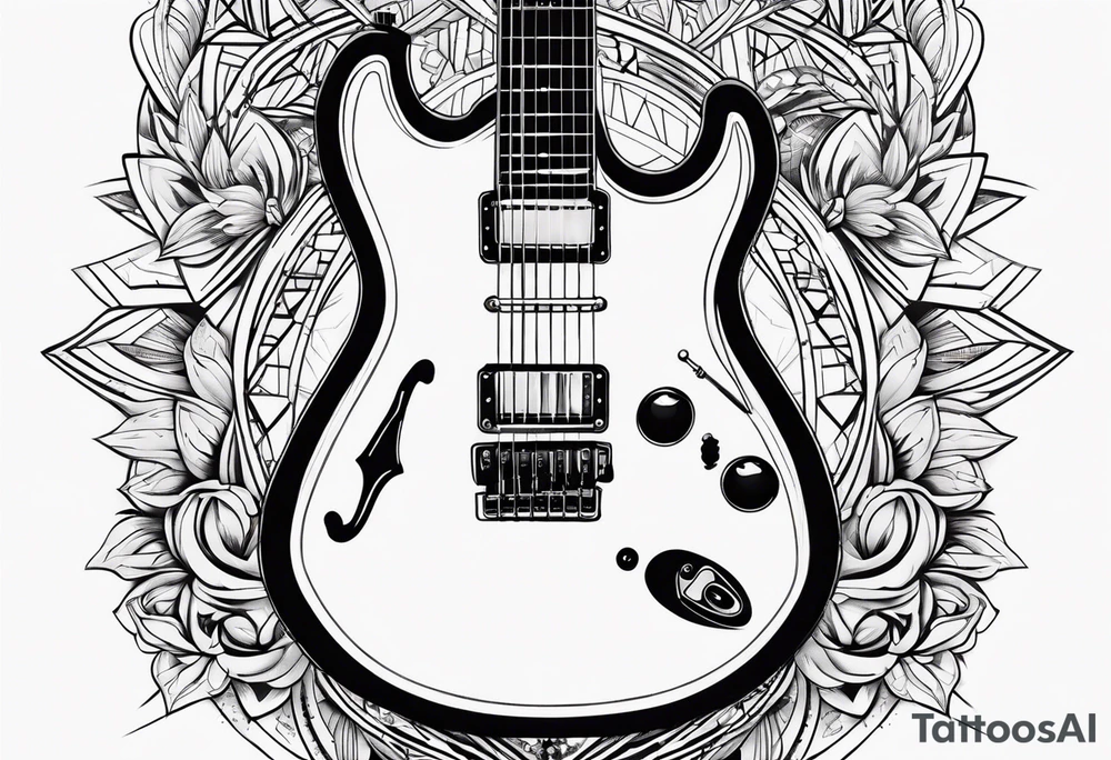 Electric guitar tattoo idea