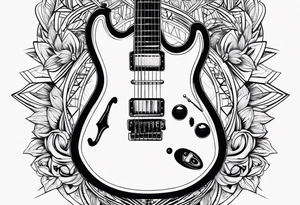 Electric guitar tattoo idea