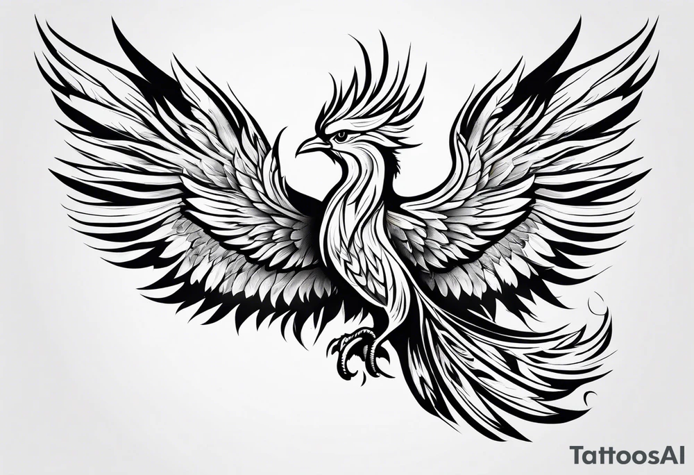 Phoenix bird for arm tattoo idea