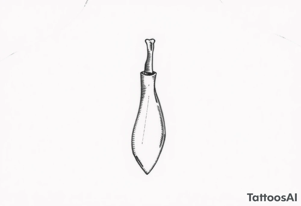 line drawing of erect penis tattoo idea