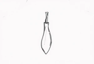 line drawing of erect penis tattoo idea