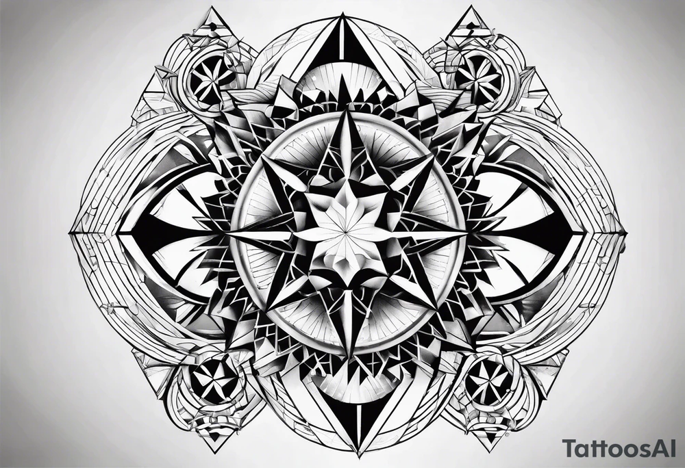 game of triangles and circles tattoo idea
