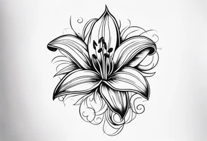 Québec's symbol lily flower tattoo idea