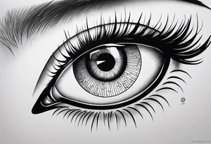 A realistic eye made from the Fibonacci Sequence. Amazing attention of detail can be seen by the fine lines and accurate shading. tattoo idea