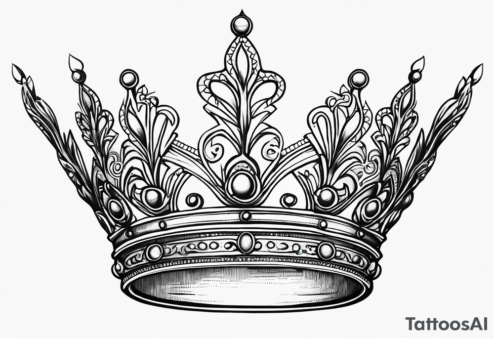 queen's golden crown tattoo idea