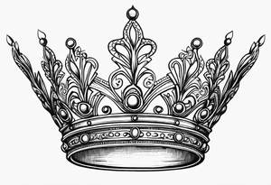 queen's golden crown tattoo idea