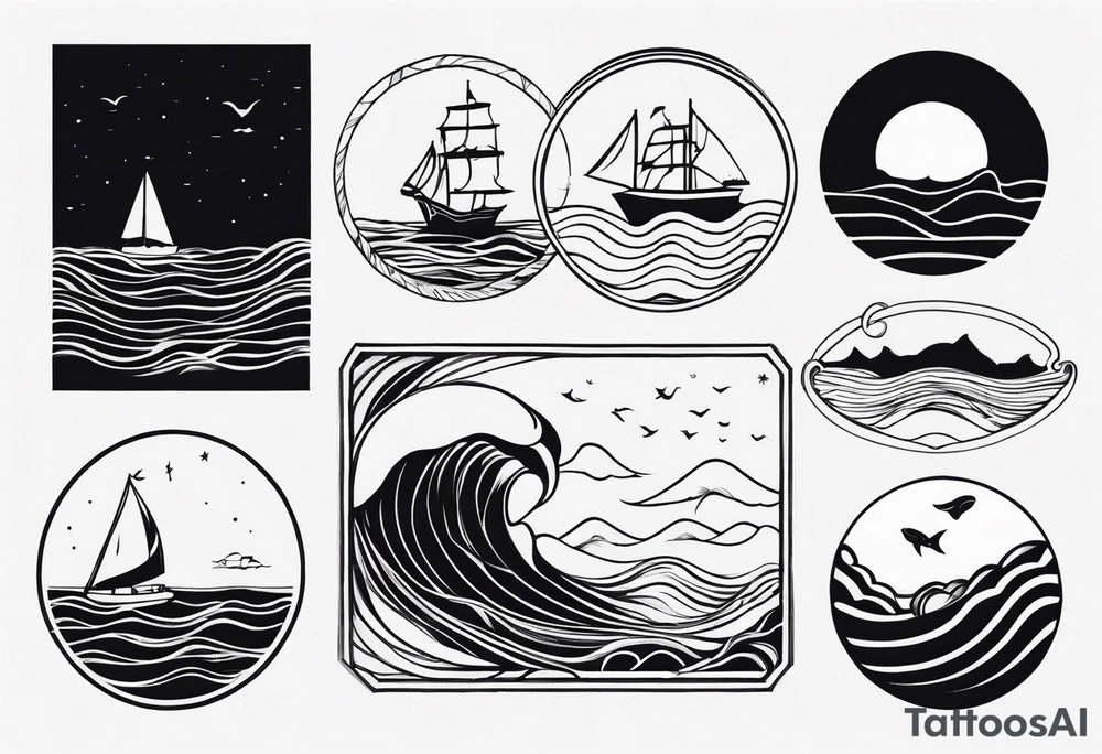 Sea themed tattoo idea