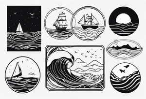 Sea themed tattoo idea