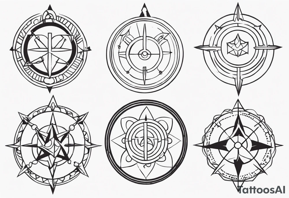 sagittirus symbols tattoo idea