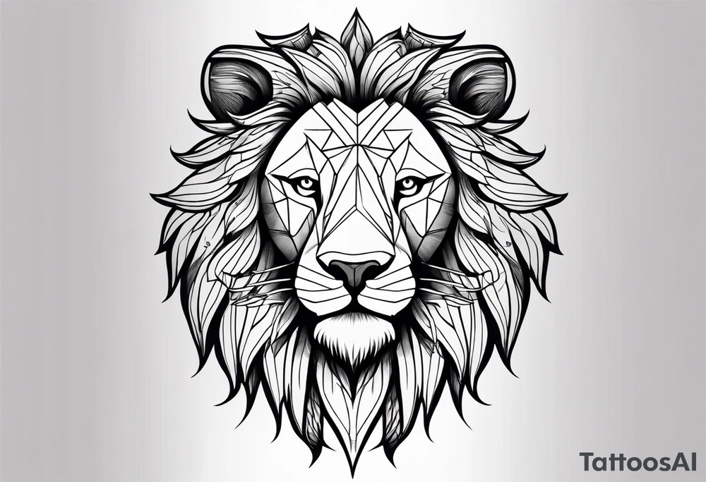 lion head tattoo idea