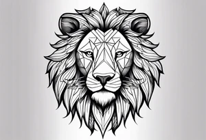 lion head tattoo idea