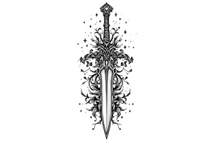 Beautiful sword tattoo idea