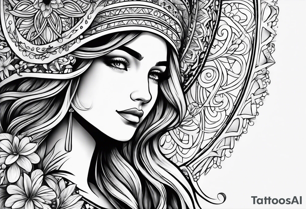 Hippy virgo tattoo idea