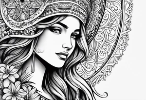 Hippy virgo tattoo idea