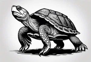 funny turtle tattoo idea