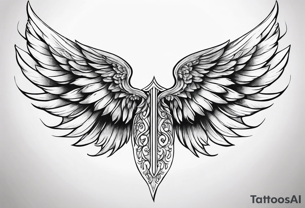 Angel wing tattoo idea